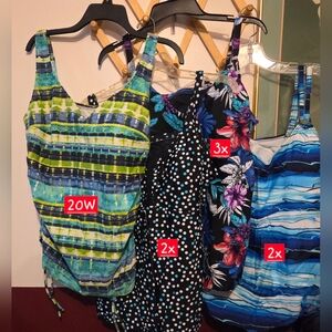 Four Plus Sized Croft And Barrow Swimsuits Tankinis